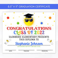 preschool kindergarten elementary graduation ceremony classroom grad diploma certificate template
